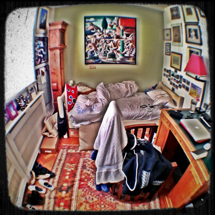 My awesome bedroom at home. Taken with an Olloclip