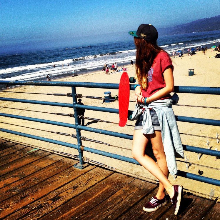 Contemplating life on Santa Monica Pier