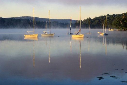 summer camp boats lake beauty